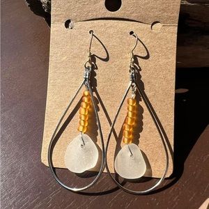 Genuine sea glass earrings